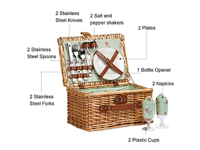 OEM थोक बल्क पिकनिक टोकरी गोल विकर टोकरी प्राचीन लकड़ी के बच्चों