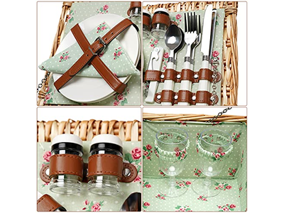 OEM थोक बल्क पिकनिक टोकरी गोल विकर टोकरी प्राचीन लकड़ी के बच्चों