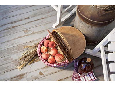 पिकनिक हैम्पर टाइम टोकरी केन इंसुलेटेड टोकरियाँ पिकनिक बैकपैक सेट ऑर्डर करें