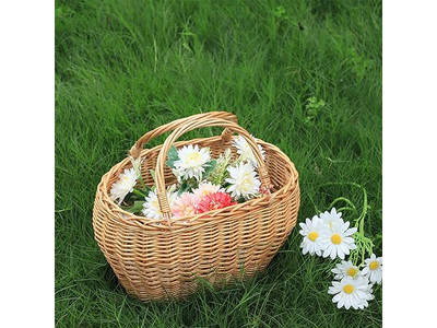 4 विकर पिकनिक टोकरियों का सेट डबल साइडेड इंसुलेशन विशाल रखने वाला