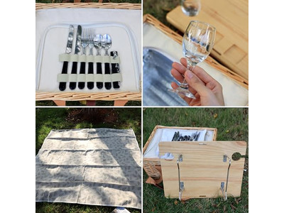 विंटेज लकड़ी की पिकनिक टोकरी हृदय के आकार की हस्तनिर्मित बड़ी टोकरी नरम क्षमता