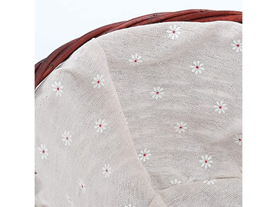 4 लोगों के लिए विकर पिकनिक टोकरी सेट दो तरफा वाइन टेबल के साथ - कॉम्पैक्ट कैंपिंग उपहार