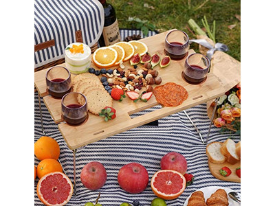 बुना हुआ लकड़ी का पिकनिक टोकरी बर्तन इंसुलेटेड अनुकूलित चमड़े का सेट सस्ता 2 के लिए